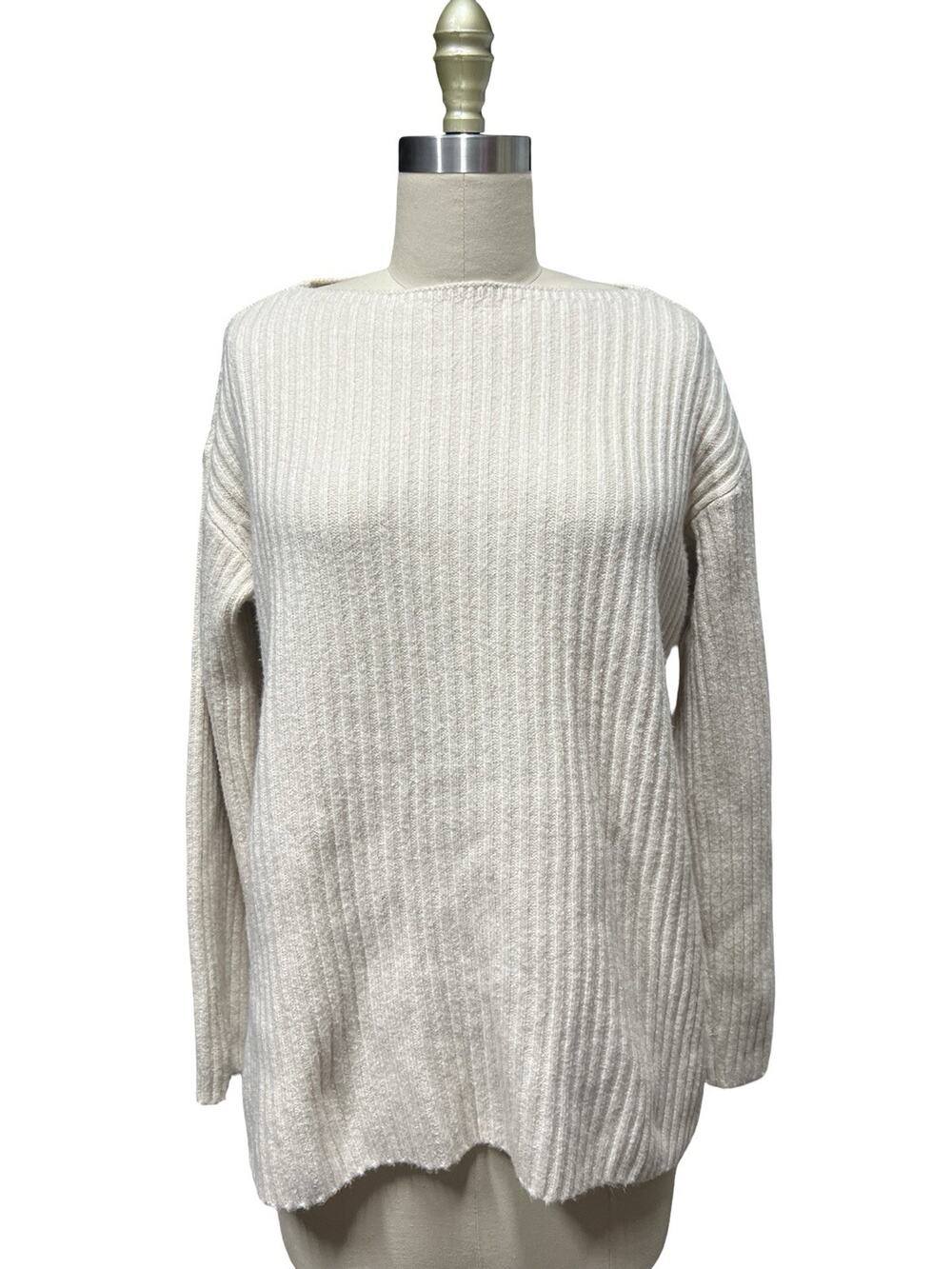 Marine Layer Cream Nora Knit Tunic Sweater XS Cotton Blend Cozy Neutral
